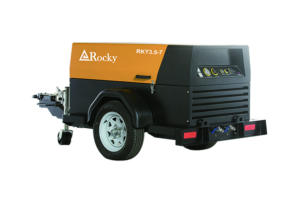 Heavy Duty Diesel Engine Mobile Rotary Screw Air Compressor