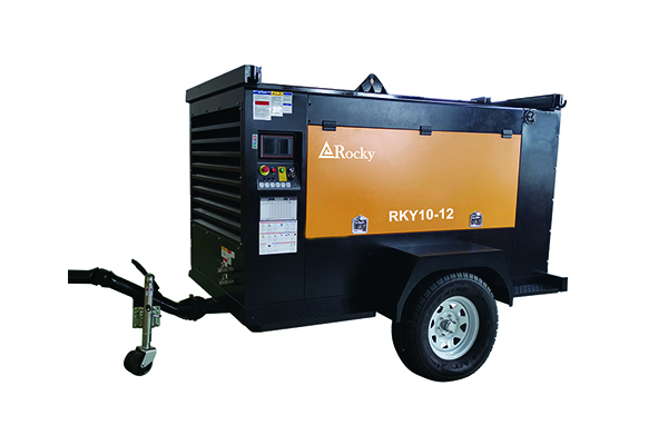 Diesel Air Compressor Portable Mining Screw Air Compressor RKY-12/7