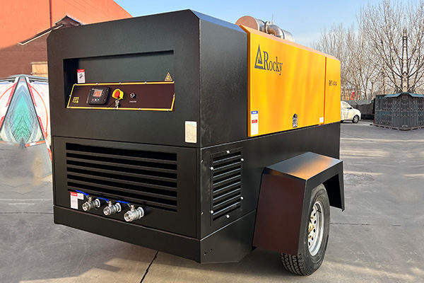 Portable Mobile Compressor with Wheels Mining Diesel Air Compressor Rky-12.5/14