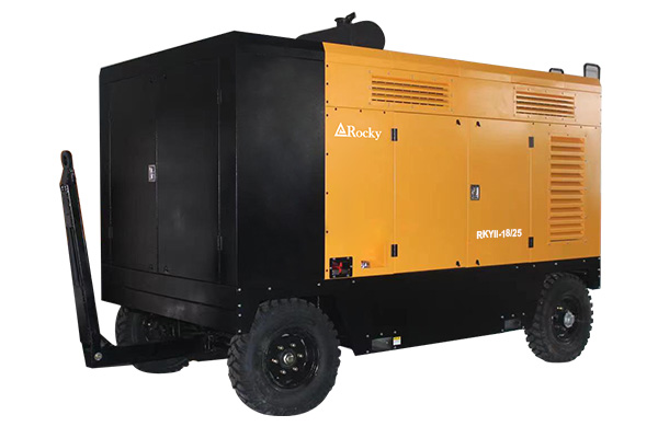 Heavy Duty Diesel Engine Mobile Rotary Screw Air Compressor