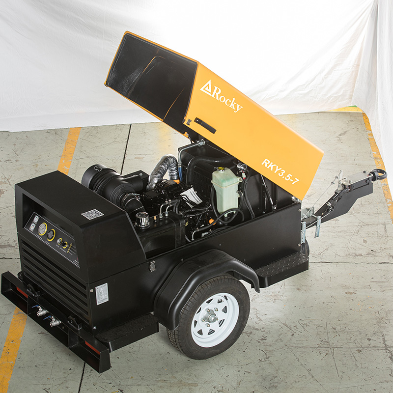 China Manufacturer Portable Air Compressor Diesel Compressor RKY-3.5/7