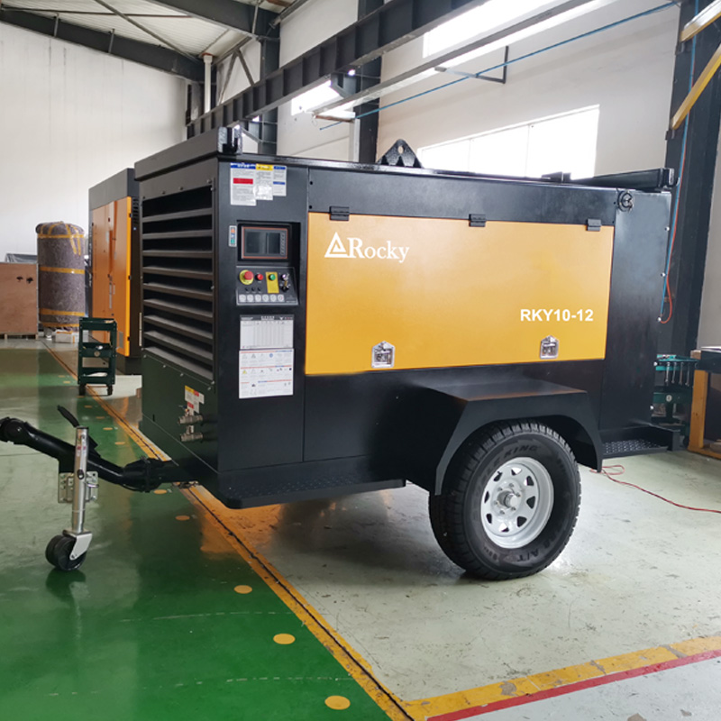 Industrial Heavy Duty Screw Portable Diesel Air Compressor 