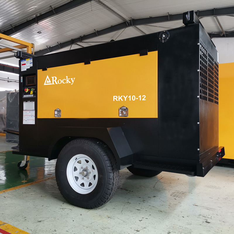 Diesel Air Compressor Portable Mining Screw Air Compressor 