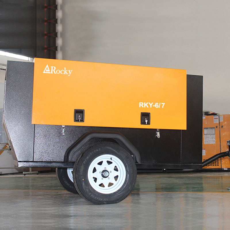 Portable Diesel Engine Driven Screw Air Compressor for drilling