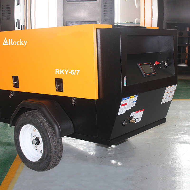 Portable Diesel Engine Driven Screw Air Compressor for drilling