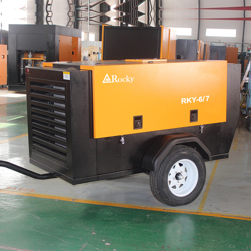 Portable Diesel Engine Driven Screw Air Compressor for drilling