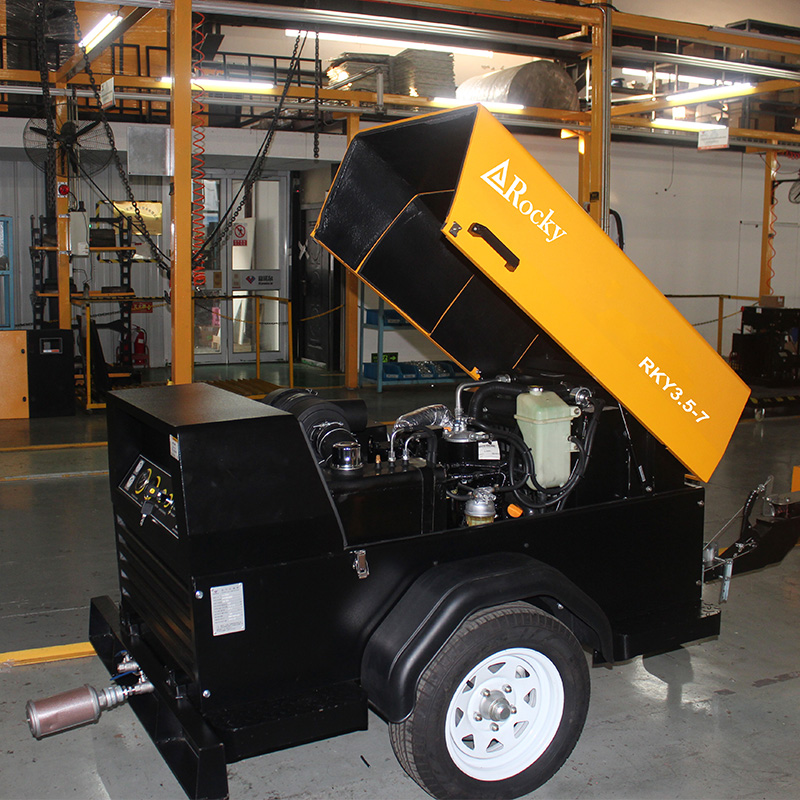 185 cfm Portable Diesel Power Air Compressor RKY-5/7