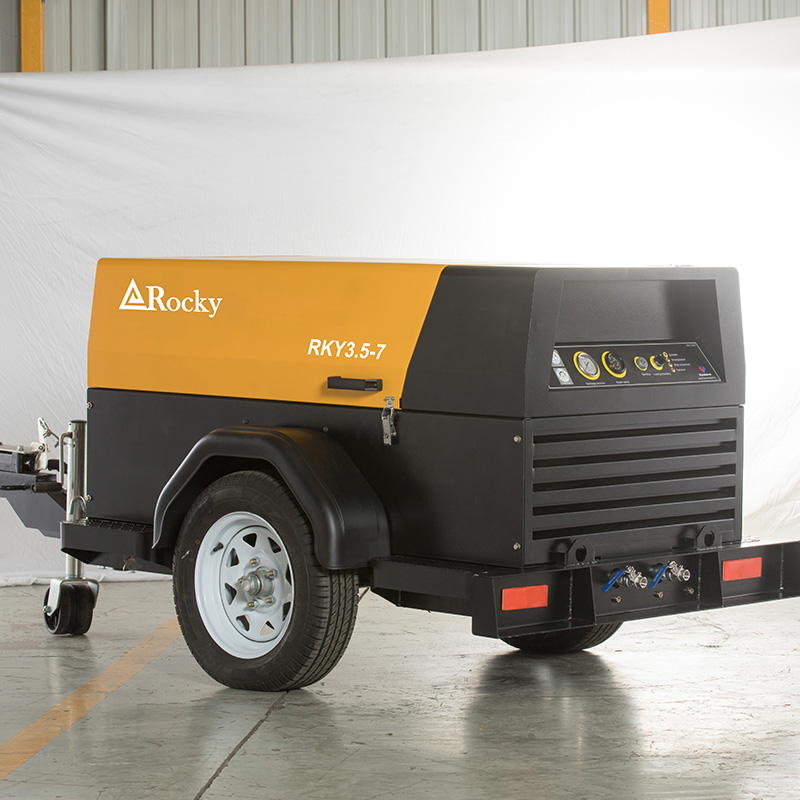 185 cfm Portable Diesel Power Air Compressor RKY-5/7