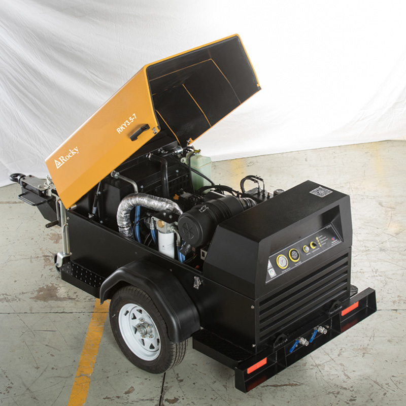 185 cfm Portable Diesel Power Air Compressor RKY-5/7