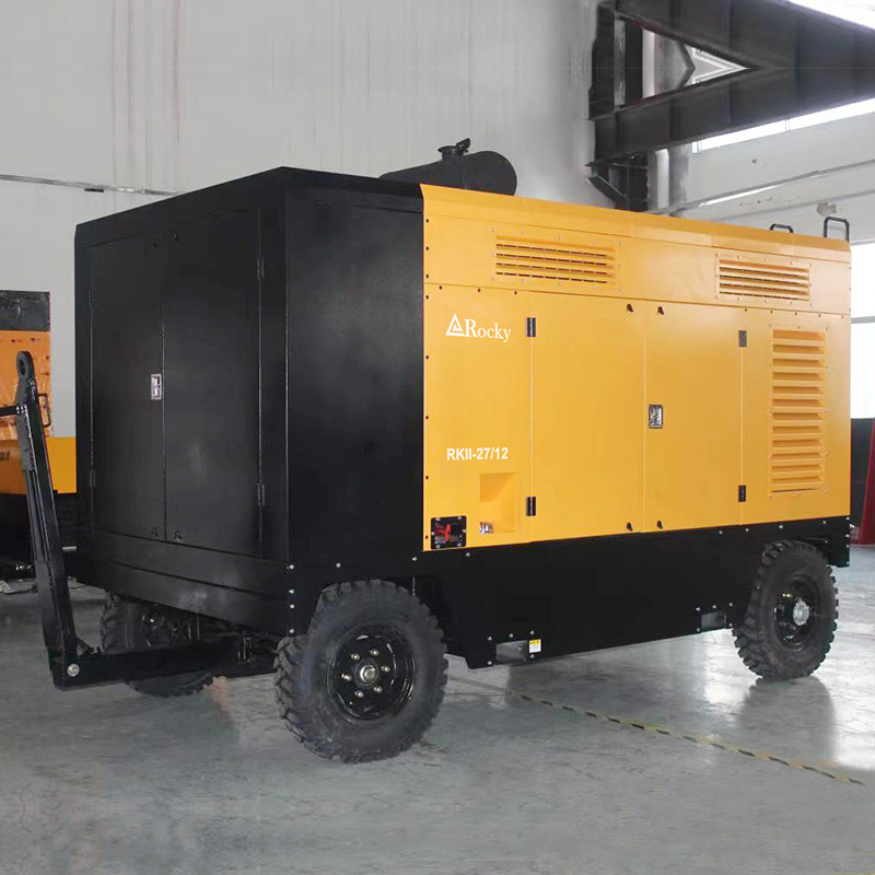 10 bar Industrial Portable Diesel Heavy-duty diesel air compressor  