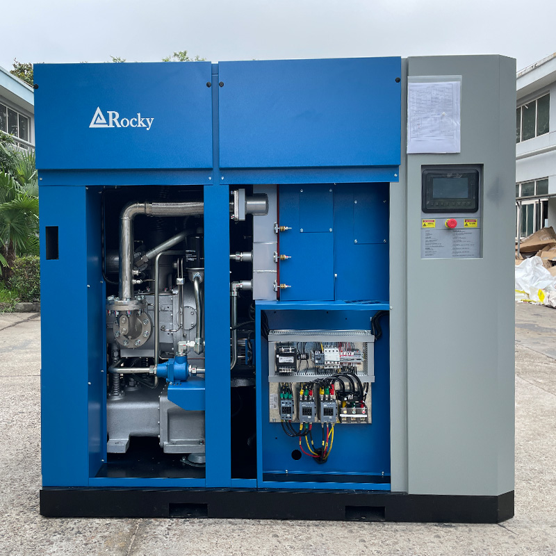 Dry 100% Oil Free Silent Heavy Duty Screw Air Compressor 