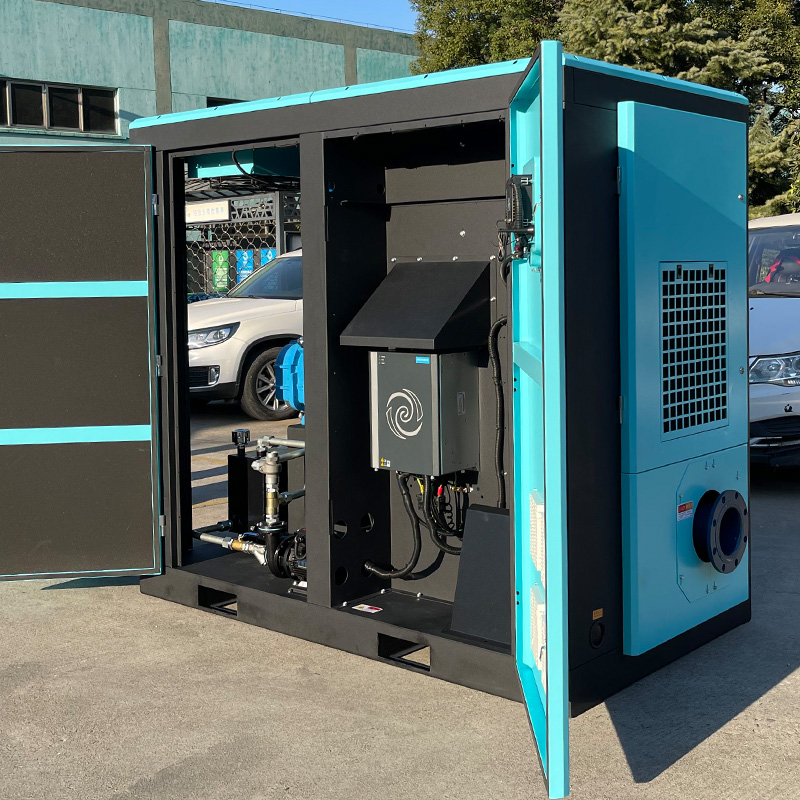 High Efficiency 37 Kw 50 HP 0.4~1.5 Bar Low Pressure Oil-Free Screw Blower