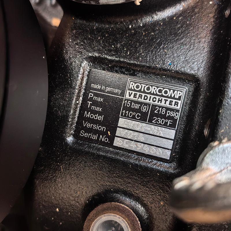 German Original ROTORCOMP Screw Air Compressor Block/Screw Air End EVO1-NK 