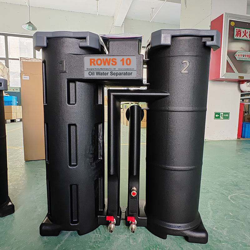 Oil-water separator and waste oil collector for air compressors