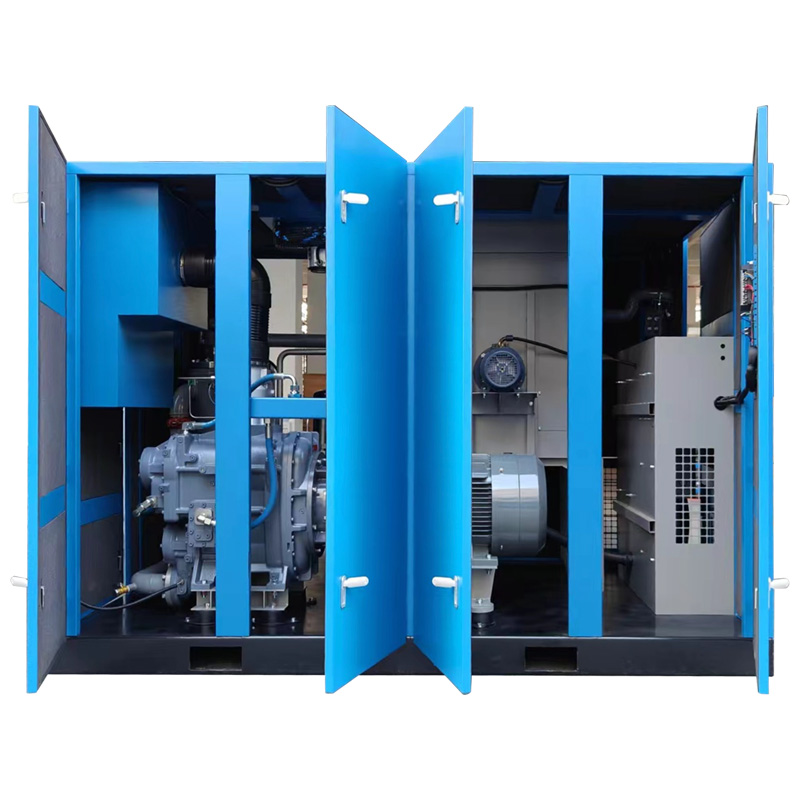  75 HP Two-Stage Screw Air Compressor PM VSD for Stable 5.5 bar for Textile Manufacturing