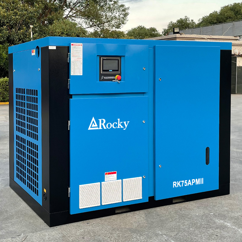 75 HP Two Stage Air Compressor Rotary 55kW Variable Speed Screw Air Compressor