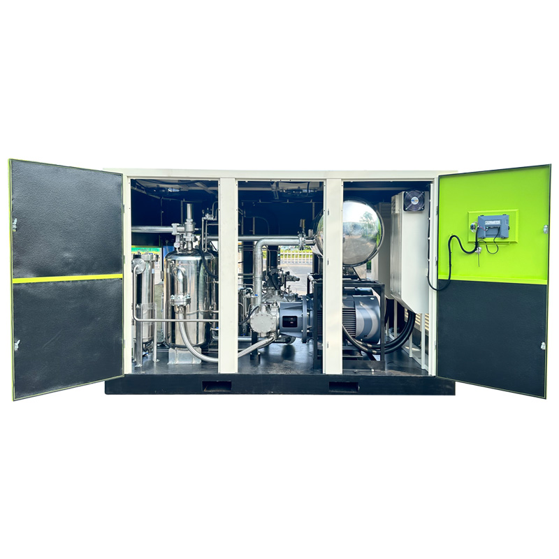 40 Bar High Pressure Oil-Free Water-Lubricated Screw Air Compressor Permanent Magnet VFD for PET Bottle Blowing