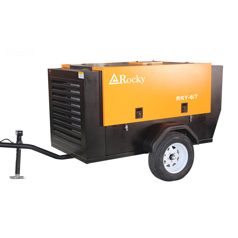 What fuels are used for mobile air compressors